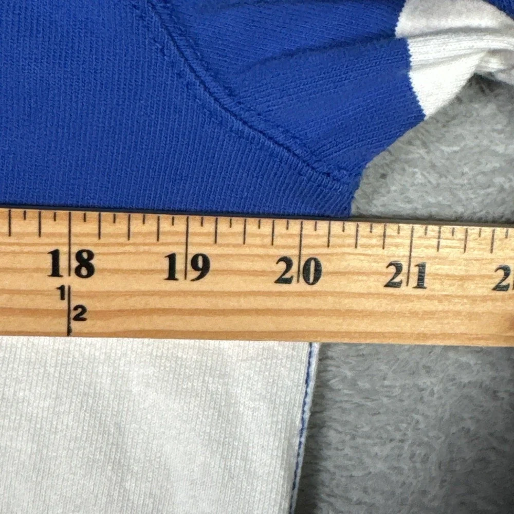Polo Ralph Lauren Rugby Polo Shirt Mens Medium Blue White Long Sleeve Striped - Picture 7 of 10
